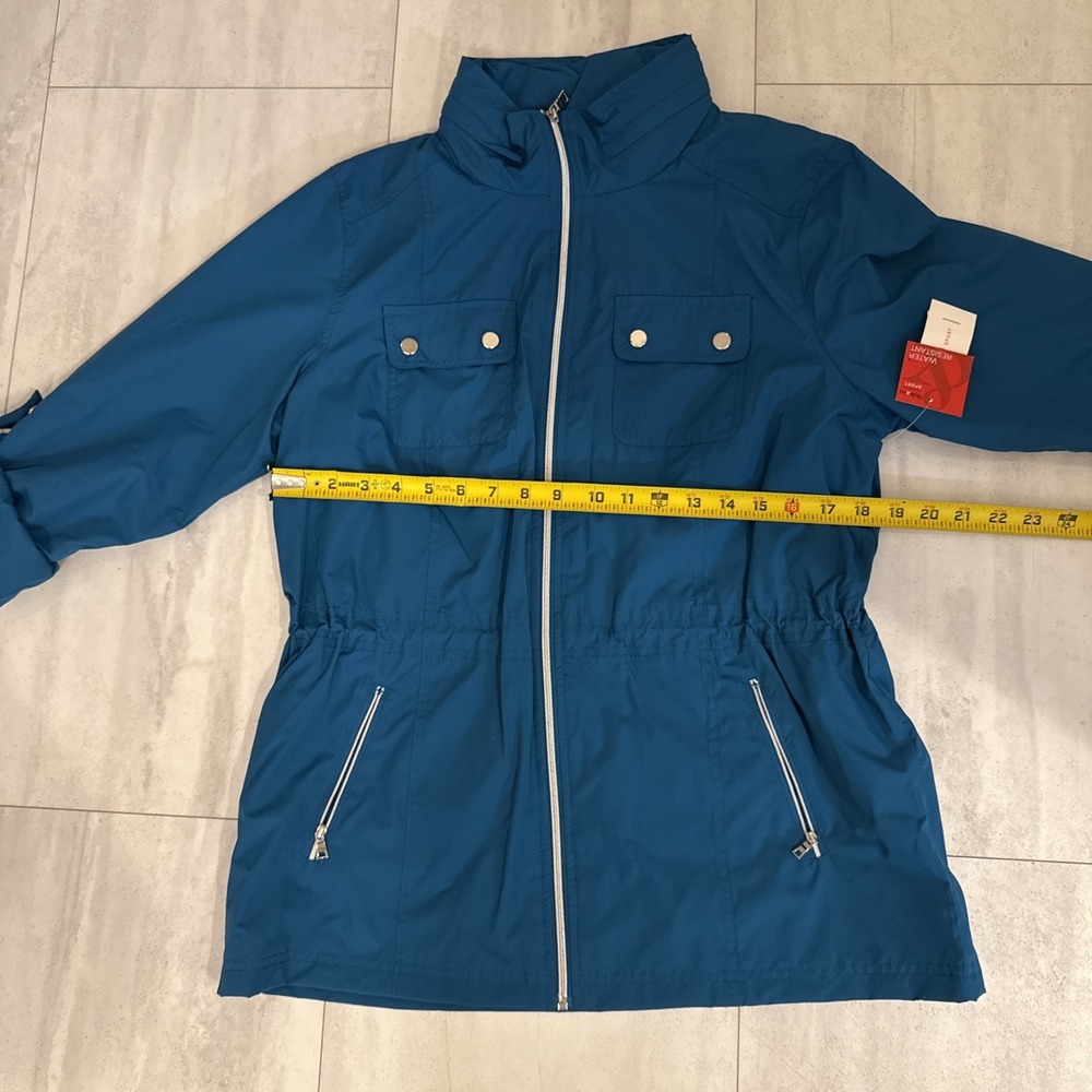Style & Co Sport Teal Lightweight Hooded Jacket Women's Size Small NWT - Picture 12 of 12